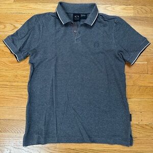 Armani Exchange Short Sleeve Polo Gray